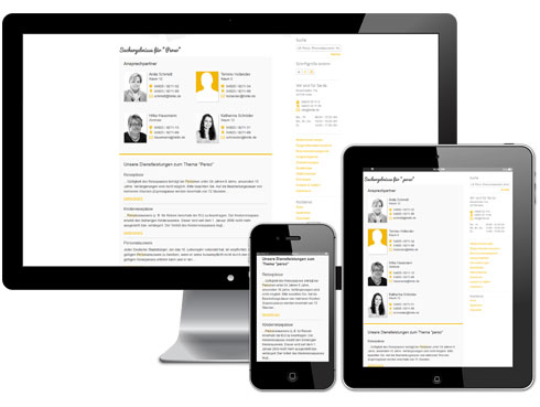 Darstellung der Ansprechpartner