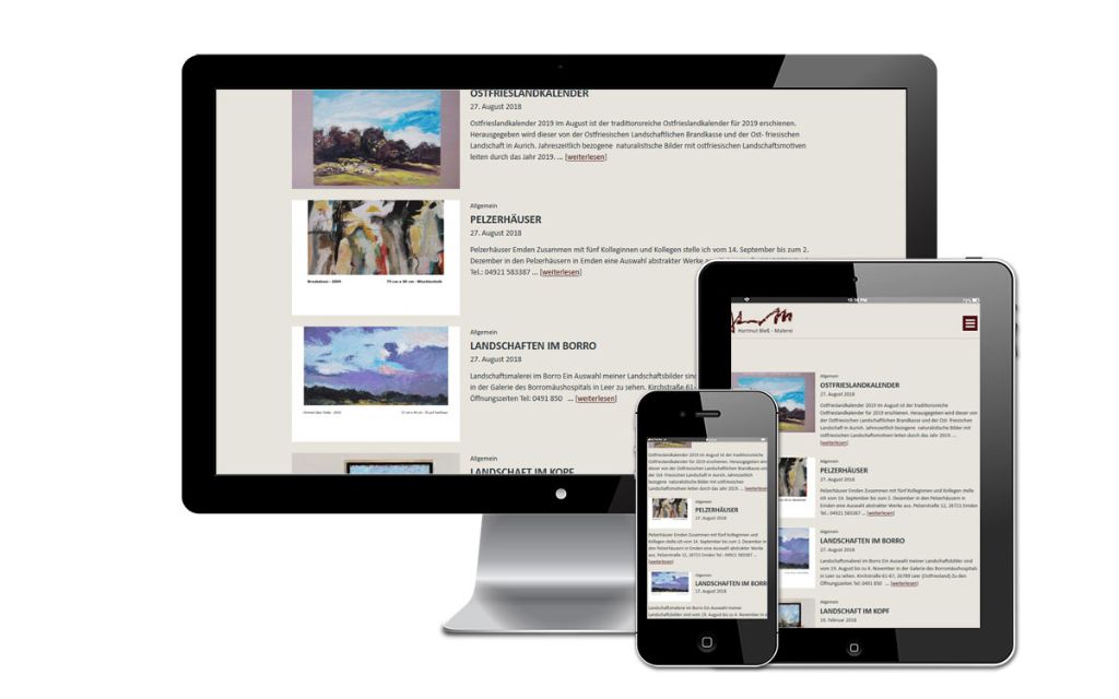 Responsives Webdesign mit Beitragsfunktion