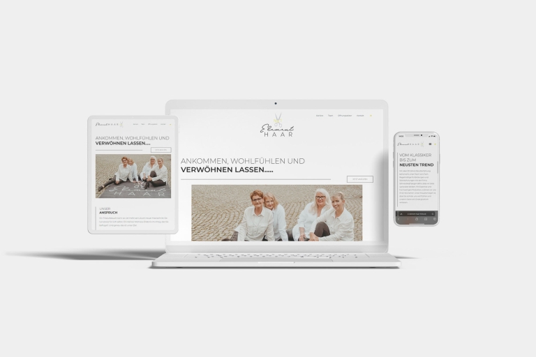 Friseur Element Haar Hinte Responsive Webseite Wordpress