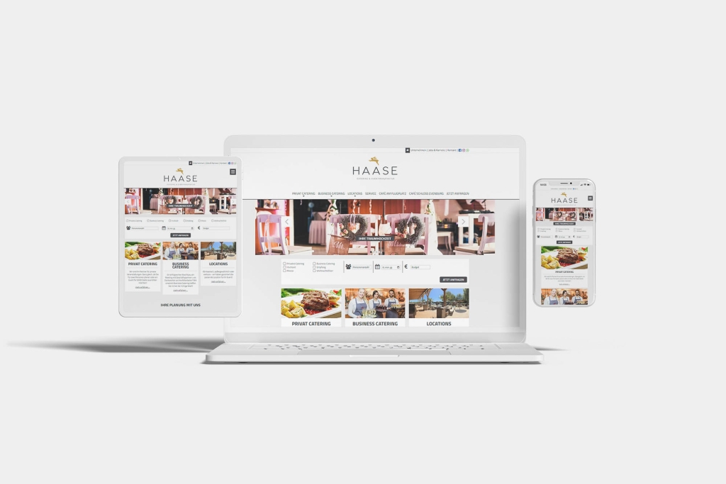 Haase Catering und Eventmanufaktur Responsive Webseite Wordpress