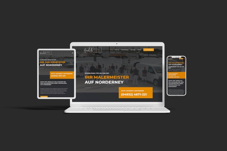 Malermeister Horlitz Norderney Responsive Webseite Wordpress